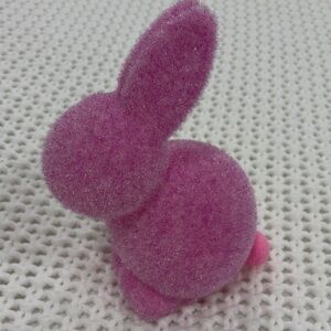 Fuzzy Pink Bunny Decor